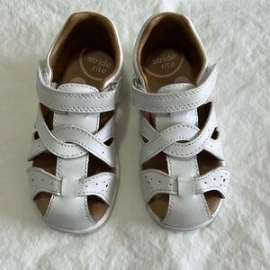 Stride Rite Toddler Girls Sandals White Hook & Loop